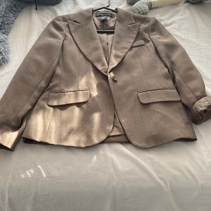 Brown suit jacket petite